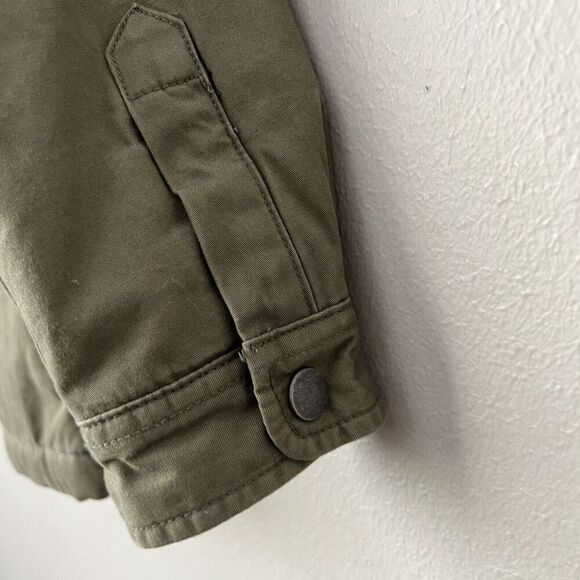 Hanna Andersson Jacket Boys Size 8 Canvas Utility Olive Green Full Zip Youth - Picture 6 of 13